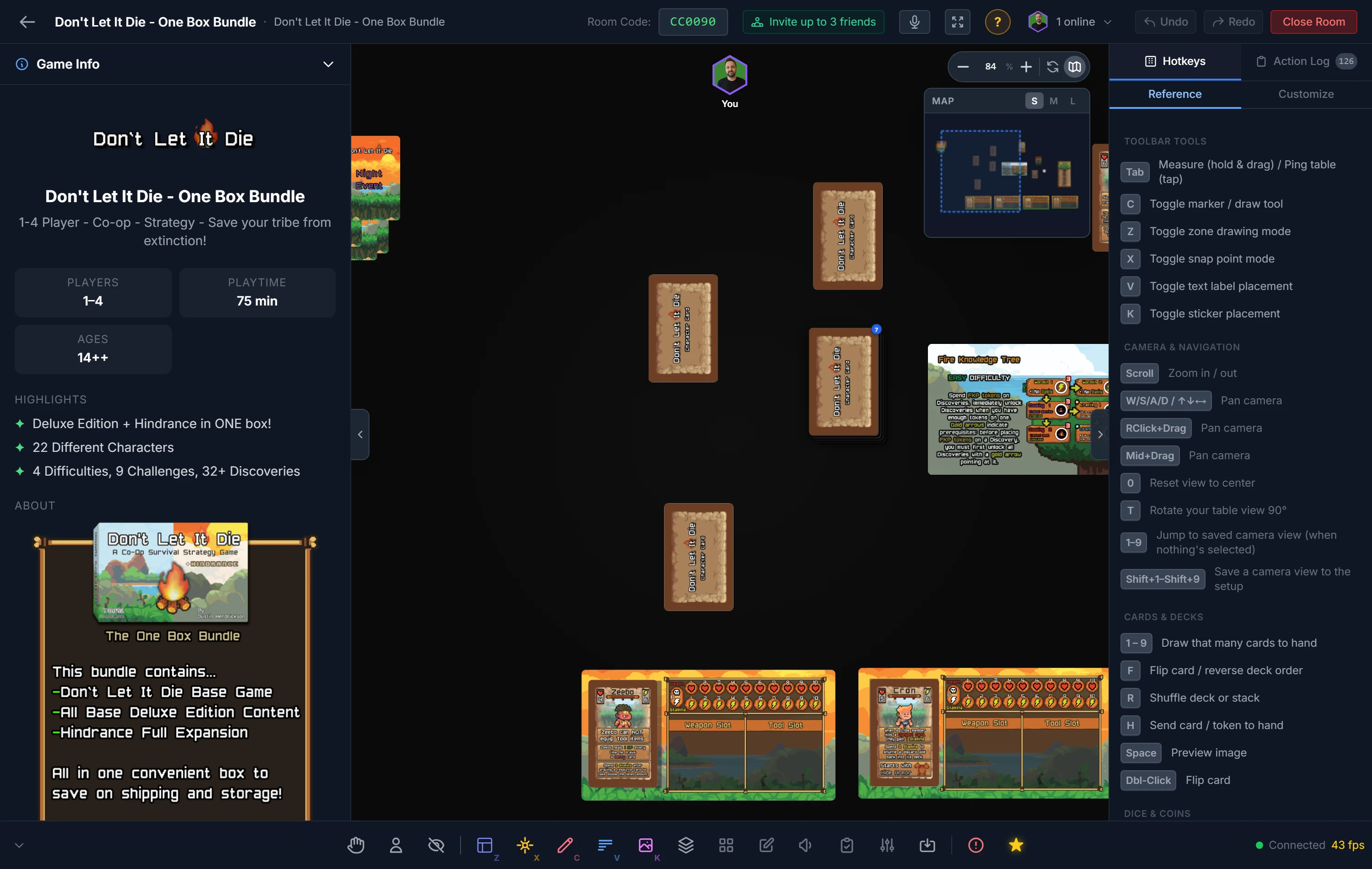 The host's expanded toolbar along the bottom, with the extra host-only tools, plus Undo, Redo, and Close Room in the top bar